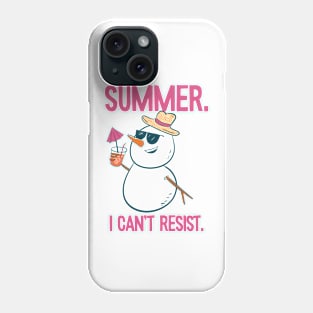 Summer.  I can't resist. Snowman Phone Case