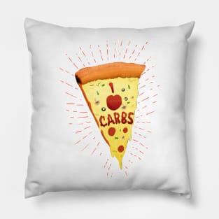 I Heart Carbs Pizza Shirt Pillow