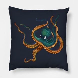 Hand drawn octopus Pillow