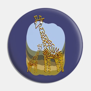 Giraffe and Calf Pin