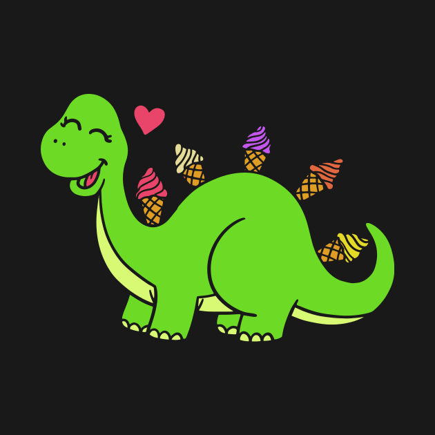 ice cream cream dino wafer dessert cone dinosaur by Shirtjaeger