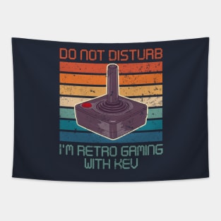 Do not disturb i'm retro gaming with Kev Classic Retro Sunset Tapestry