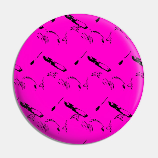 Black abstraction on a bright pink background, fuchsia Pin by grafinya