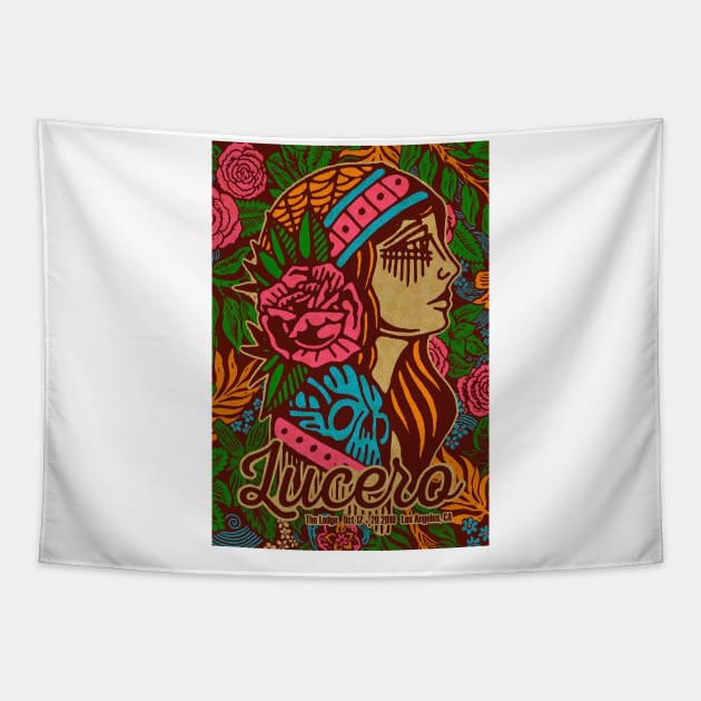 Lucero Band Poster Aboriginal Style Tapestry by tinastore