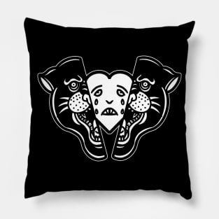 sad panther tattoo Pillow