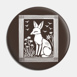 FOX with  Flowers & Fowl by FayeFamiliar Pin