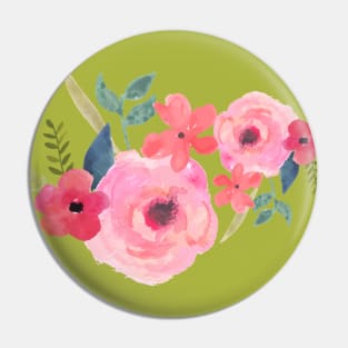 PINK FLOWERS WITH FOLIAGE Pin