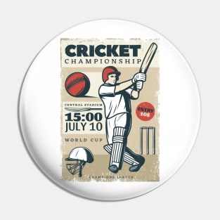 Vintage cricket Pin