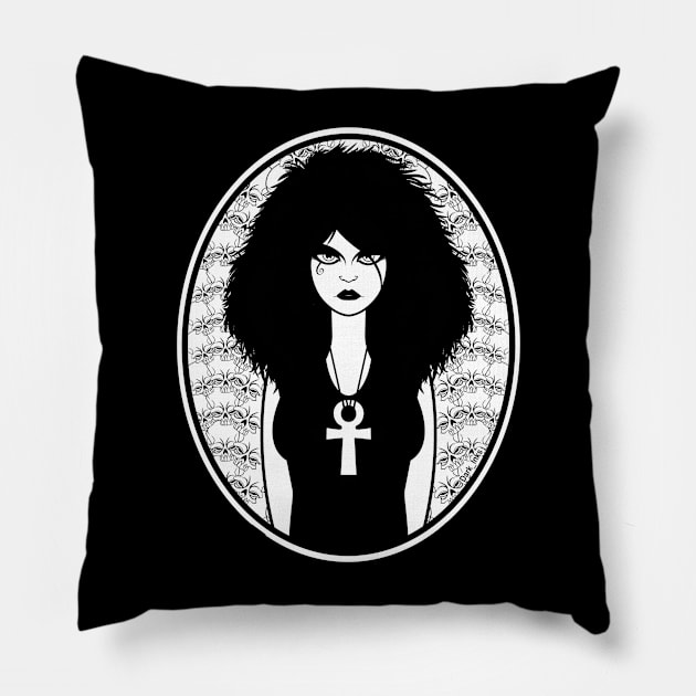 Death Mono Pillow by Dark_Inks