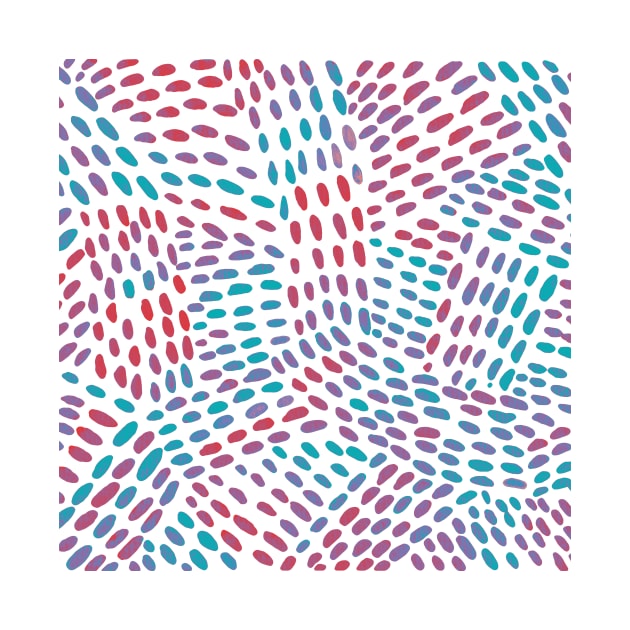 Watercolor dotted lines - pink and blue by wackapacka