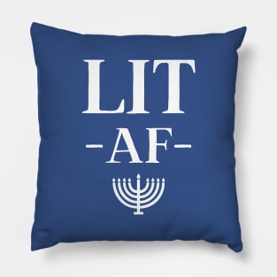 Lit AF (Hanukkah) Pillow