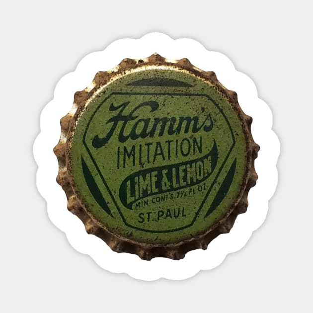 Hamm's Prohibition Lime & Lemon Soda Bottlecap Magnet by Eugene and Jonnie Tee's