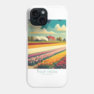 Vintage Retro Dutch Tulip Fields Splendor Phone Case