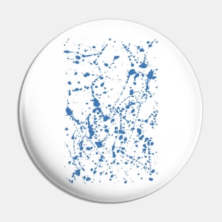 Splat Blue on White Pin