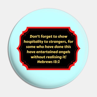 Bible Verse Hebrews 13:2 Pin