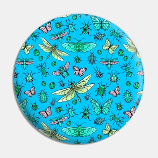 Pretty bugs, butterflies and dragonflies pattern Pin