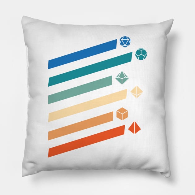 Vintage DnD Dice Lovers Pillow by The Geek Galleria