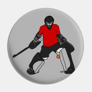 Field Hockey Goalie Red 2 Pin