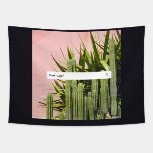 Free Hugs Cactus Tapestry