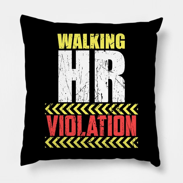 Vintage Walking HR Violation HR Human Resources Nigh Pillow by artbooming