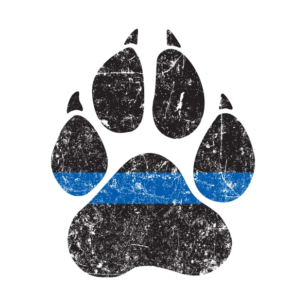 Thin Blue Line Paw by MikesTeez