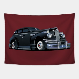 Cartoon retro limousine Tapestry