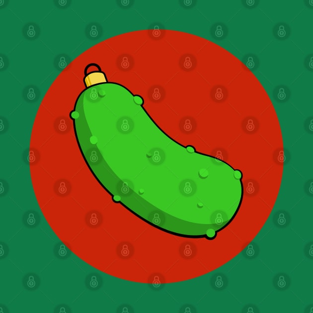 Christmas Pickle Ornament Design by Huhnerdieb Apparel