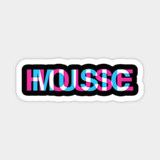 House Music Glitch Optical Illusion Edm Rave Dj Magnet