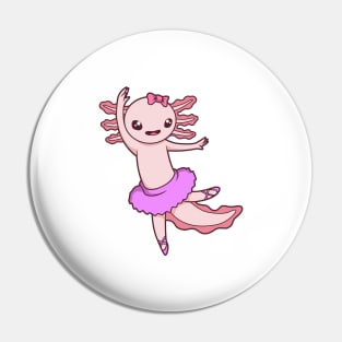 Comic Axolotl dances ballet - Ballerina Pin