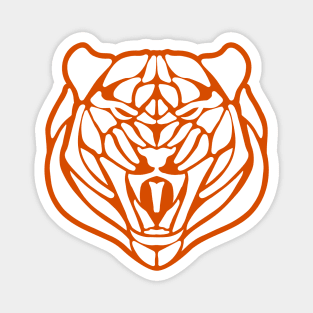 Orange Tiger Face Magnet