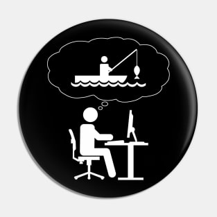 Office Dreamer - Fishing Pin