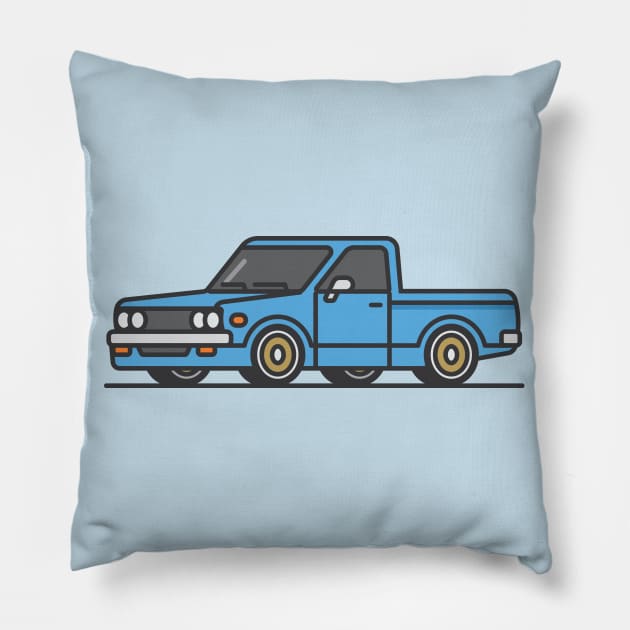 Car Series - Datsun 620 Pick-up Pillow by Stevectors