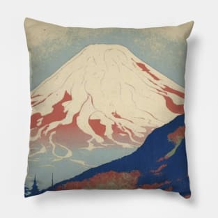 Japanese Mountain Landscape Pillow