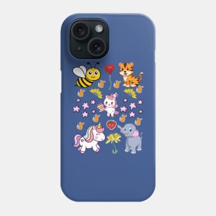 Kids animals and cartoon inspired design Phone Case