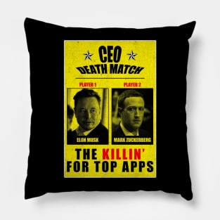 elon musk vs Mark zuckerberg Pillow