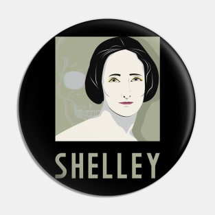 SHELLEY - Queen of Science Fiction Mary Shelly portrait in 80's retro pop art style Pin