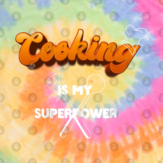 cooking is my superpower cool 3D effect text by tita