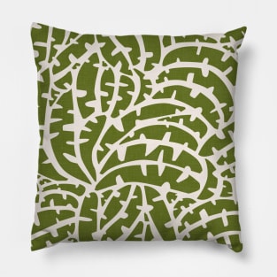 Modern Tropical Plants / Banana Leaves Pillow