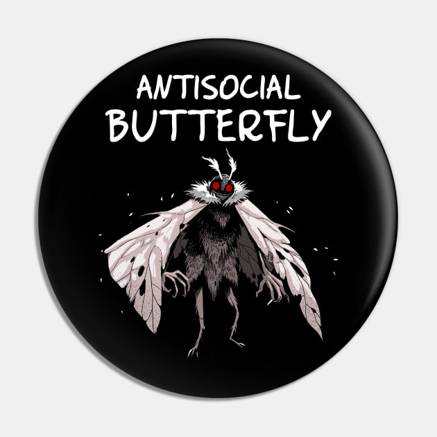 Antisocial Butterfly Pin by GoshWow 