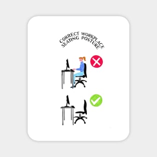 Correct Workplace Seating Posture Magnet