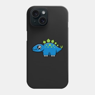 Stegosaurus Dinosaur (Blue and Green) Phone Case