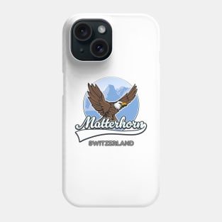 Matterhorn Switzerland travel logo Phone Case