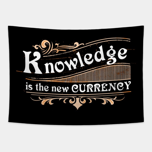 Knowledge is the new currency Tapestry by All About Nerds