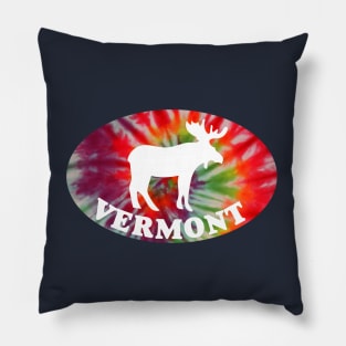 Tie Dye Vermont Moose Hippe Pillow