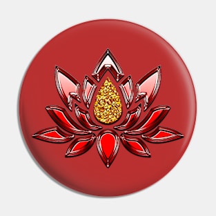 Red Jewel Flower Pin