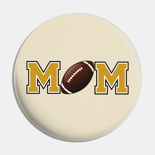 Football Mom Gold Pin by capesandrollerskates 