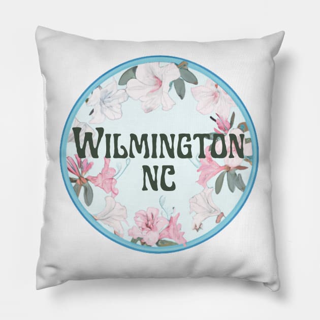 Wilmington NC - Home of the Azalea Festival Pillow by PortDeco2022