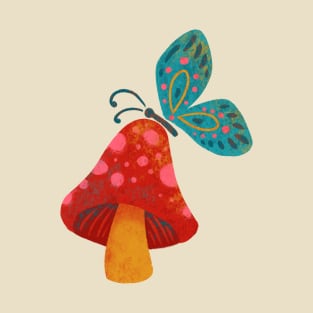 Butterfly on a Mushroom T-Shirt