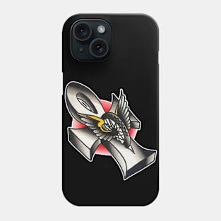 Ankh with Winged Wheel Tattoo Design Phone Case