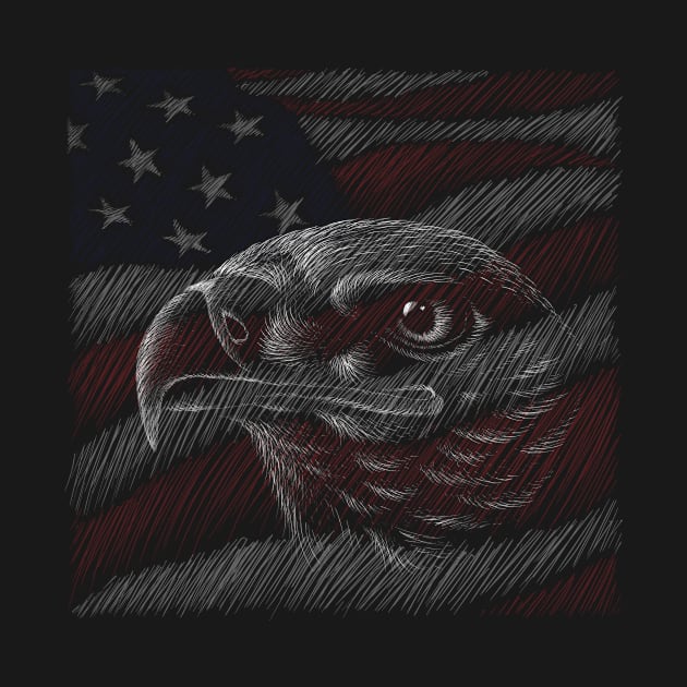 Eagle raven crow eagles US USA falcon magic t shirt t-shirt by Aprint Store